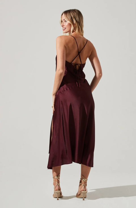 Gaia Dress - Deep Wine