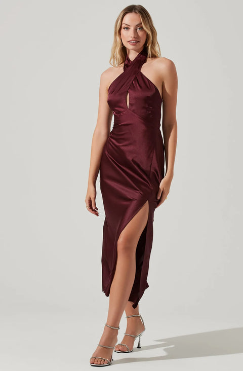 Marissa Dress - Deep Wine - ShopTheCue