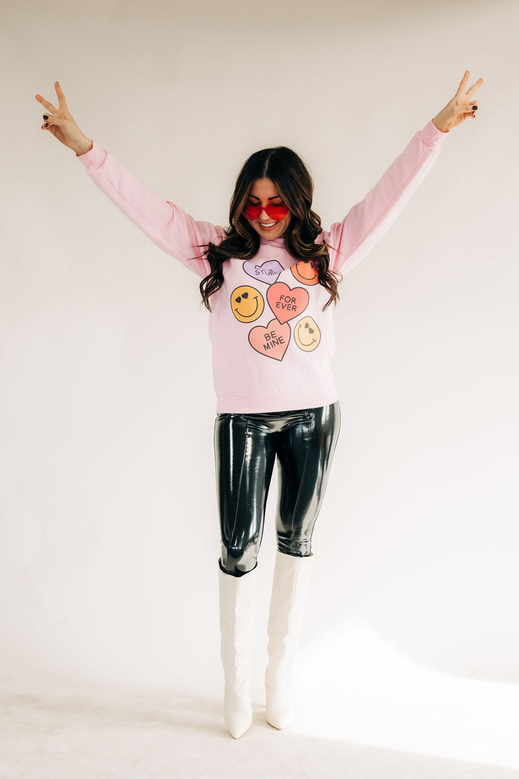Sweethearts Sweatshirt - Baby Pink - ShopTheCue