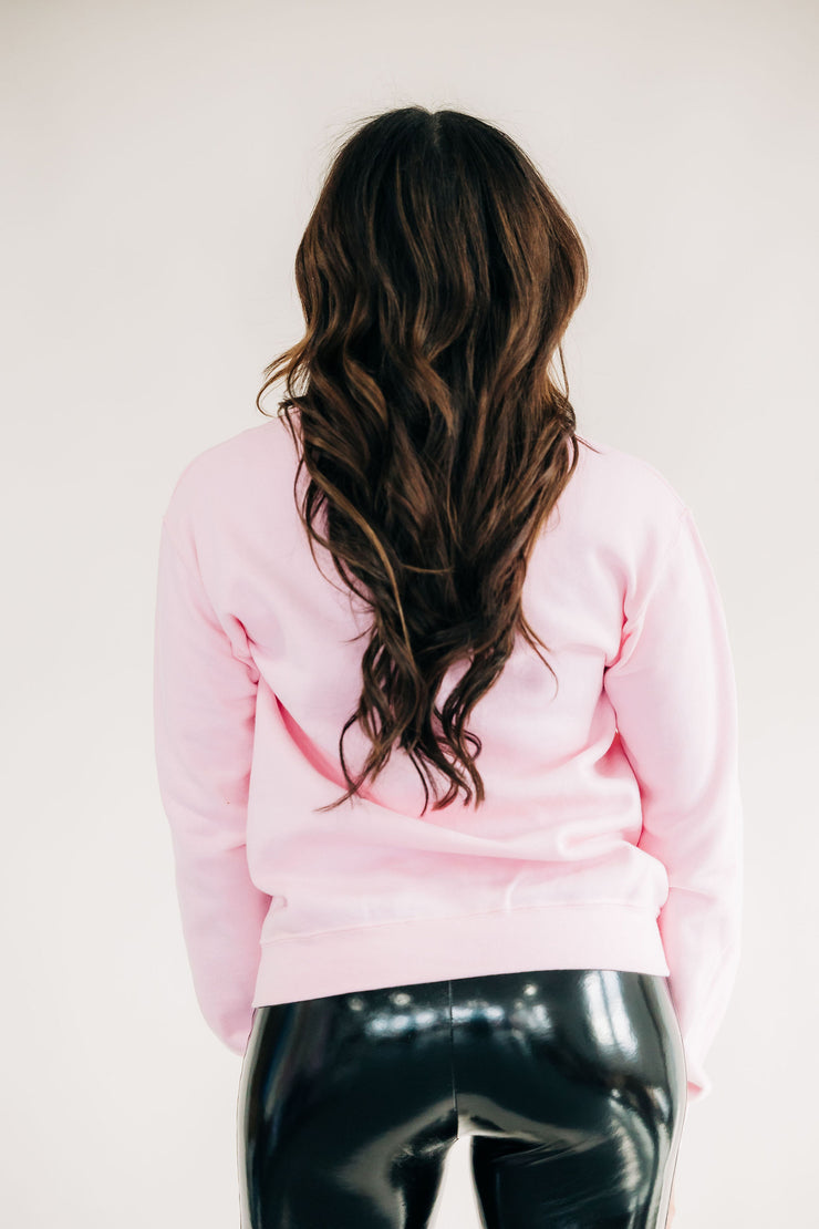 Sweethearts Sweatshirt - Baby Pink - ShopTheCue