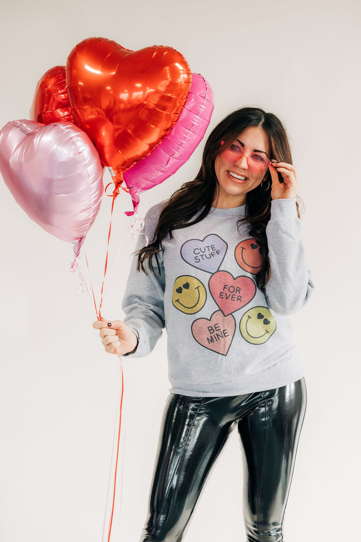 Sweethearts Sweatshirt - Heather Grey - ShopTheCue