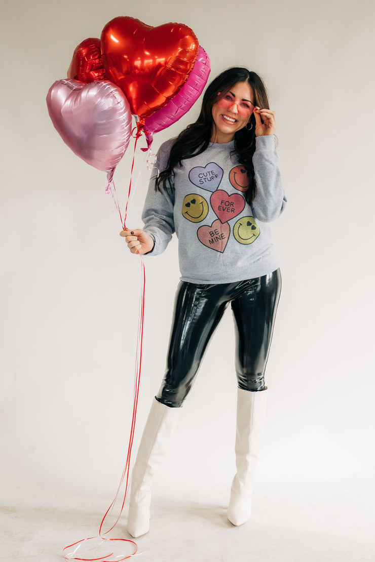 Sweethearts Sweatshirt - Heather Grey - ShopTheCue