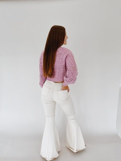 Doily Knit Button Up - ShopTheCue