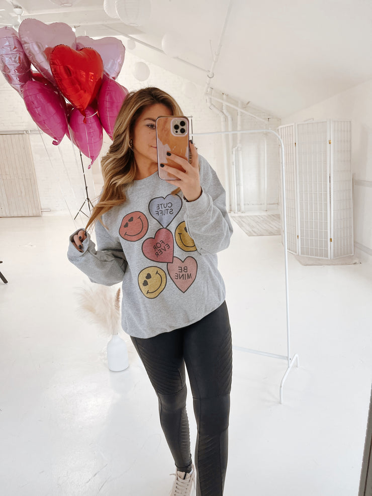 Sweethearts Sweatshirt - Heather Grey - ShopTheCue