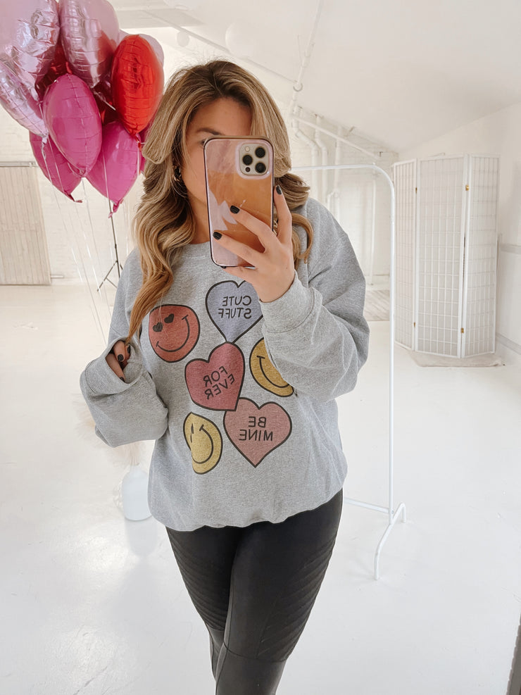 Sweethearts Sweatshirt - Heather Grey - ShopTheCue