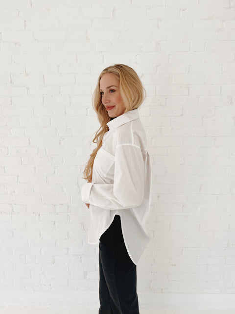 A Staple Basic Button Down Top