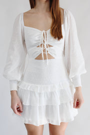 Montego Cinched Cut-Out Dress - White