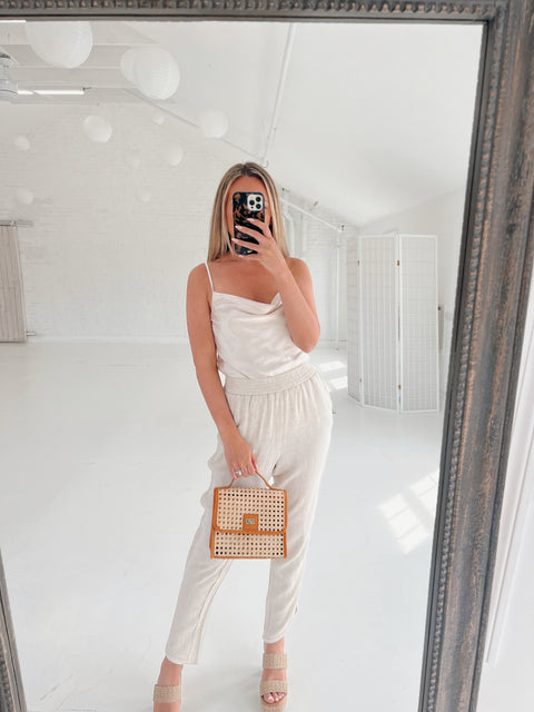 Champagne Dreaming Satin Tank