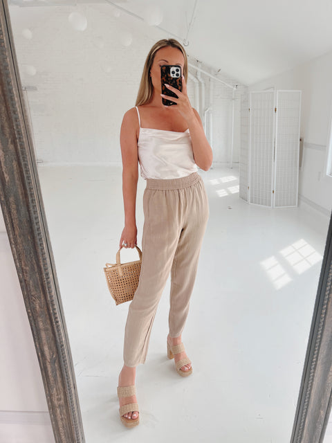 Champagne Dreaming Satin Tank